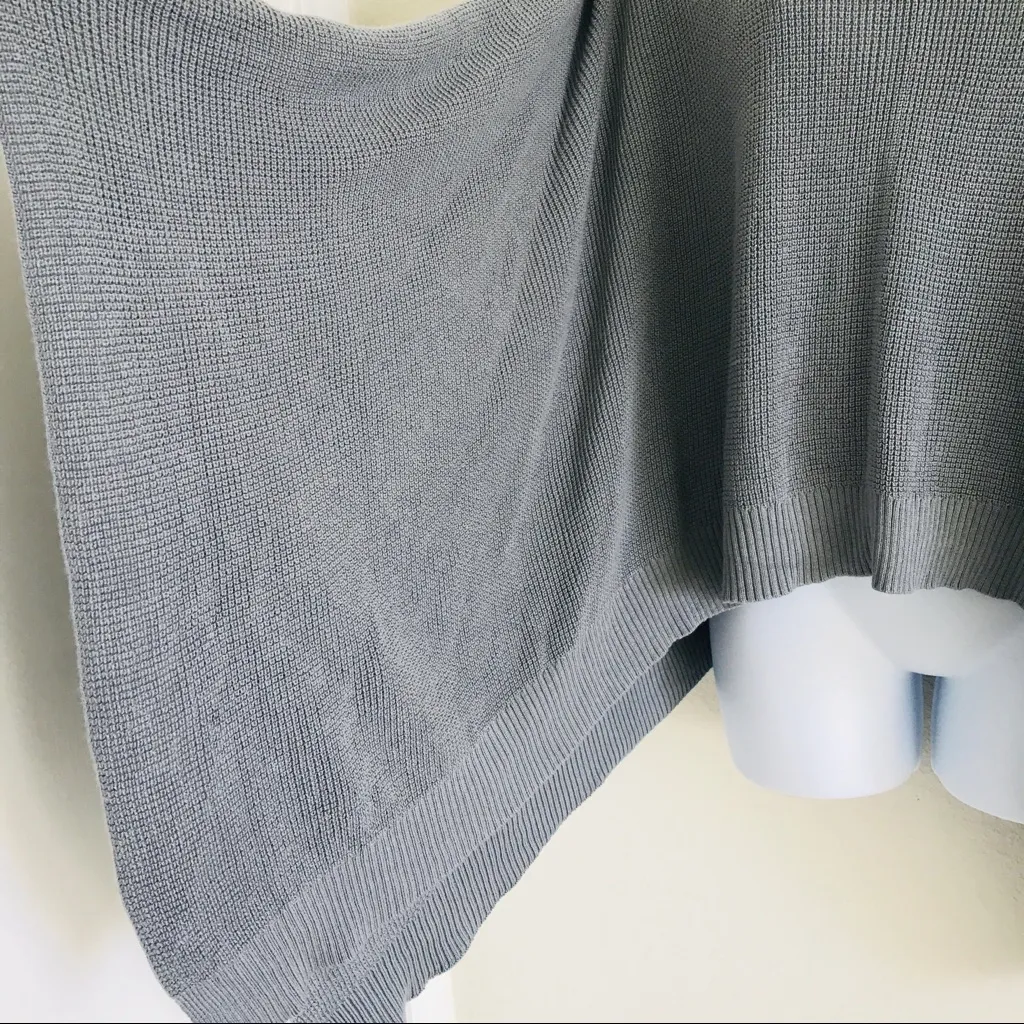 Lululemon Forward Flow Poncho Wrap Sweater Cashmere Blend Grey One Size - Image 5