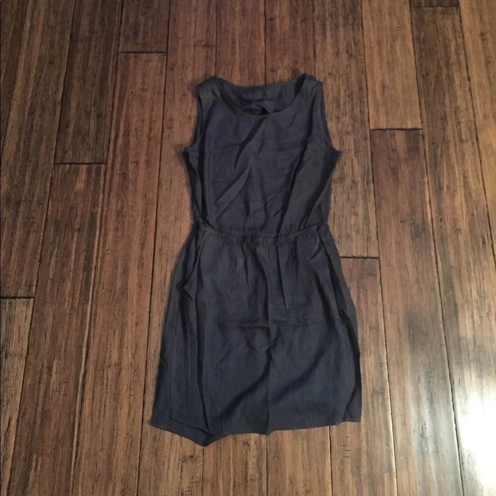 Charcoal Gray Dress Open Back Size M - Image 8