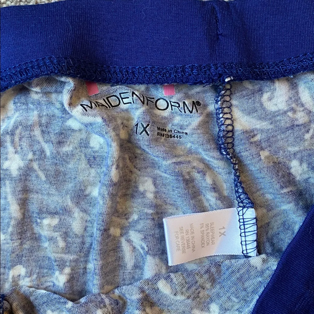 Maidenform Blue Two Piece Pajama Set SIZE 1X - Image 7