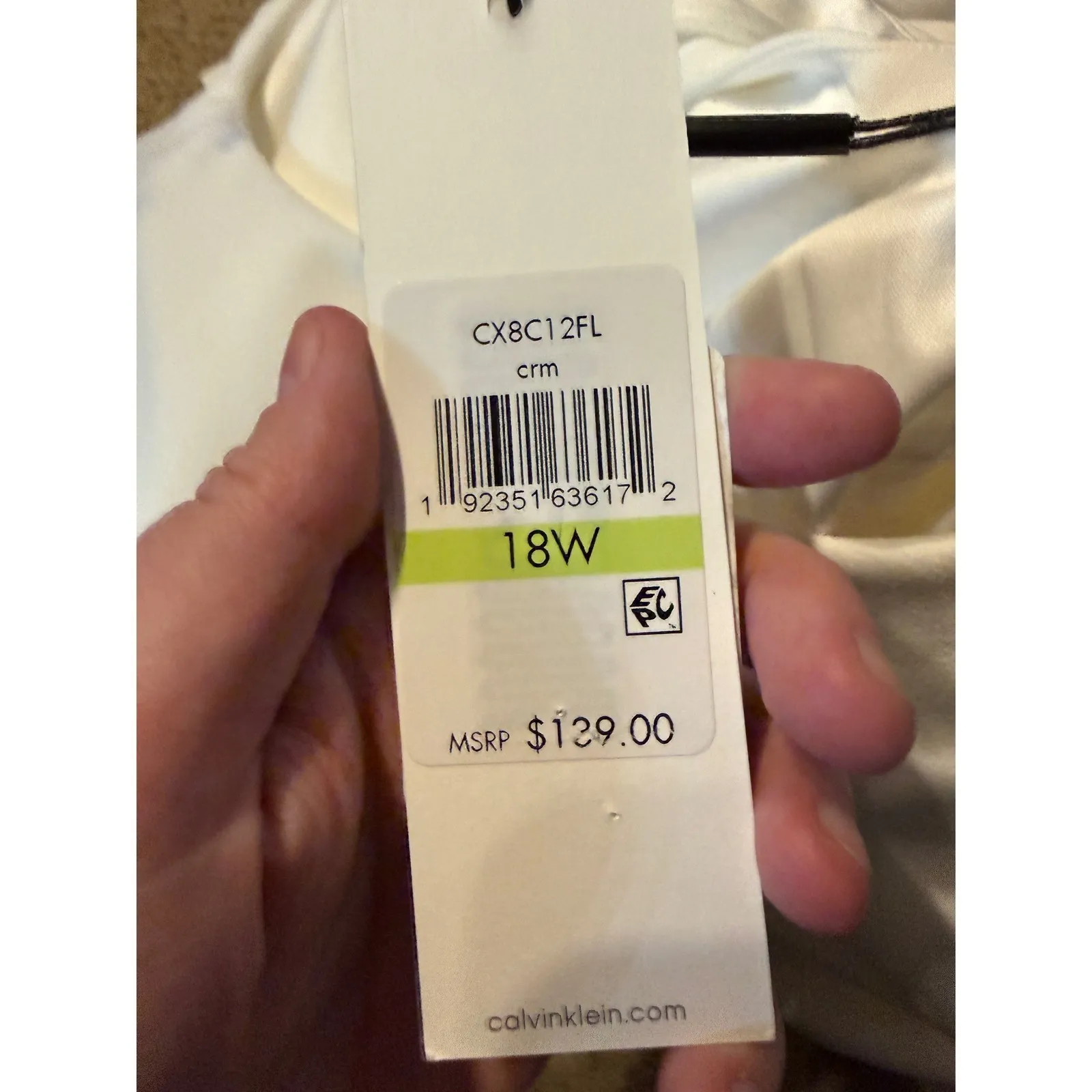 Calvin Klein Cape Overlay Sheath Dress Size 18W Cream Cocktail Evening NWT READ - Image 9