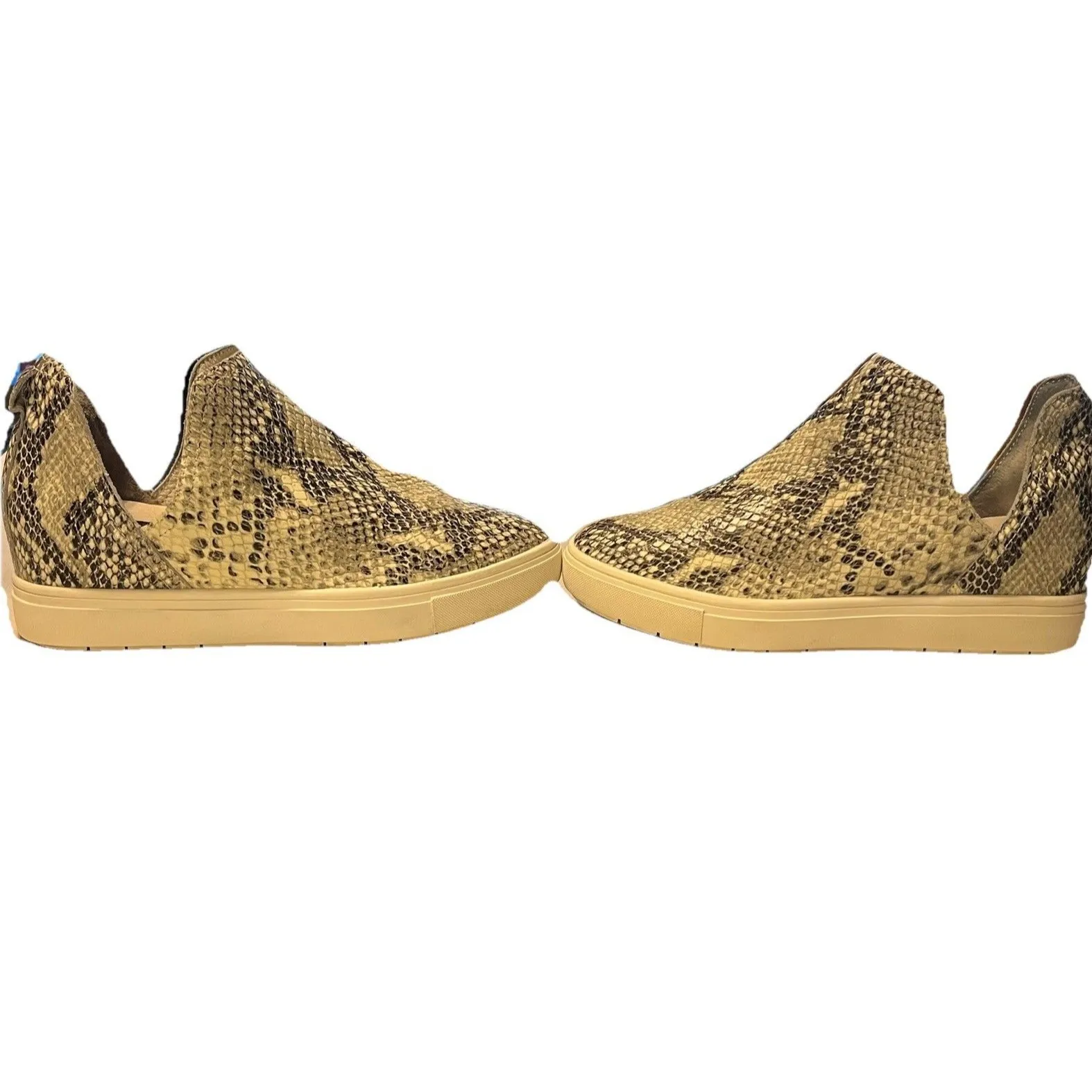 Steven by Steve Madden Snake Print High Top Hidden Wedge Heel Booties Women's 6 White - Image 4