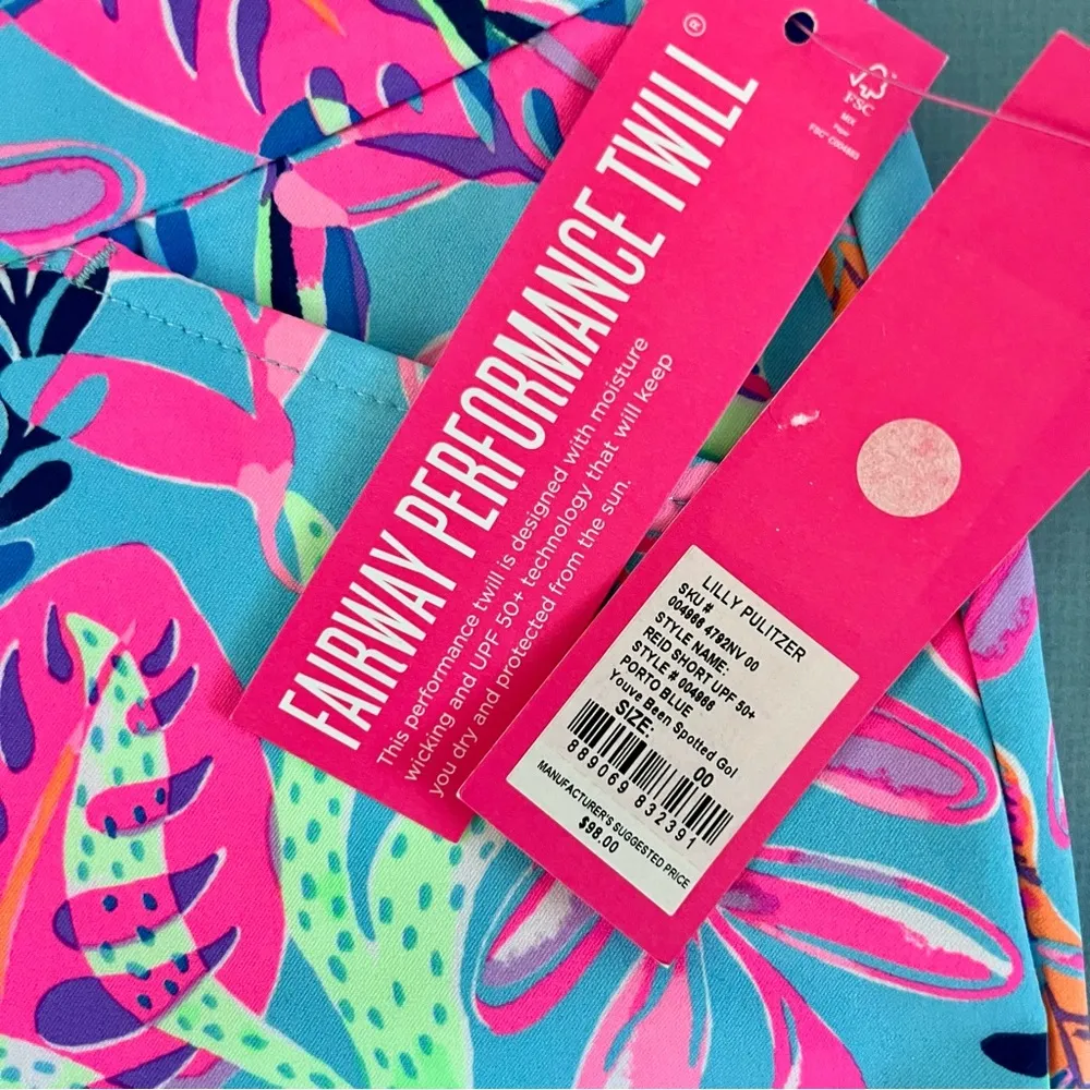 NWT Lilly Pulitzer Luxletic Reid Blue You’ve Been Spotted Ocean View Golf Shorts - Image 8