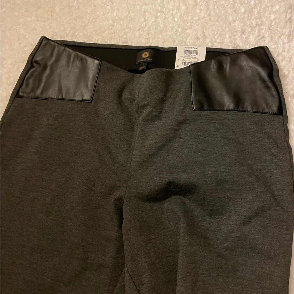 NWT JM Collection Women's Faux-Leather-Trim Pant’s - Image 6