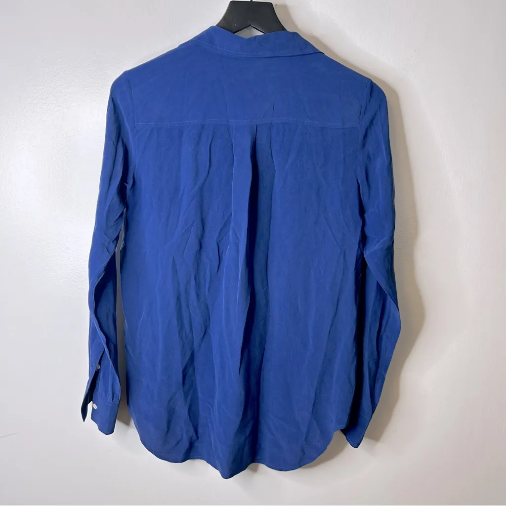 Everlane The Relaxed Silk Blue Shirt Size 2 - Image 4