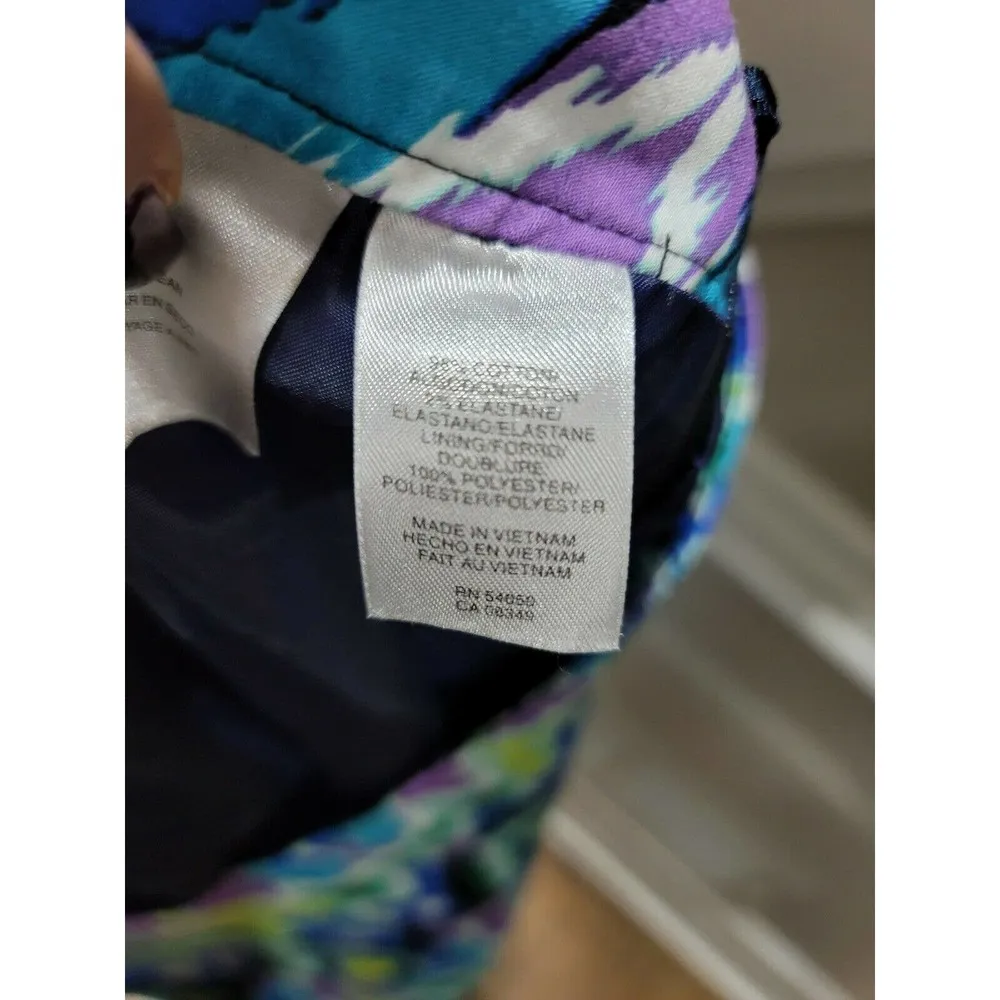 Jones New York Stretch Women Multicolor Cotton Blend Knee Length Skirt Size 18W - Image 5