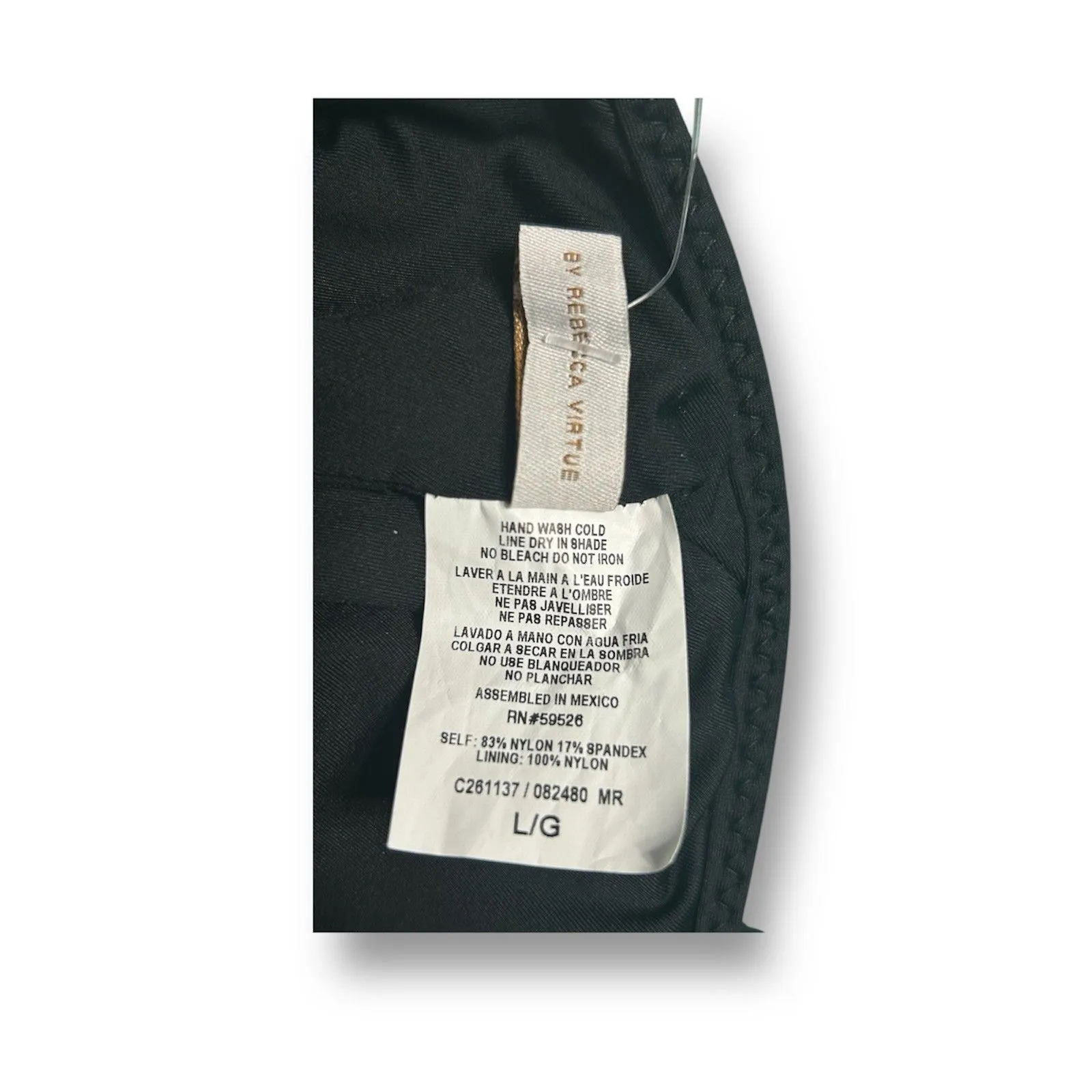 New BECCA by Rebecca Virtue Delilah Clare Plunge One-Piece Black Swimsuit Size L - Image 11