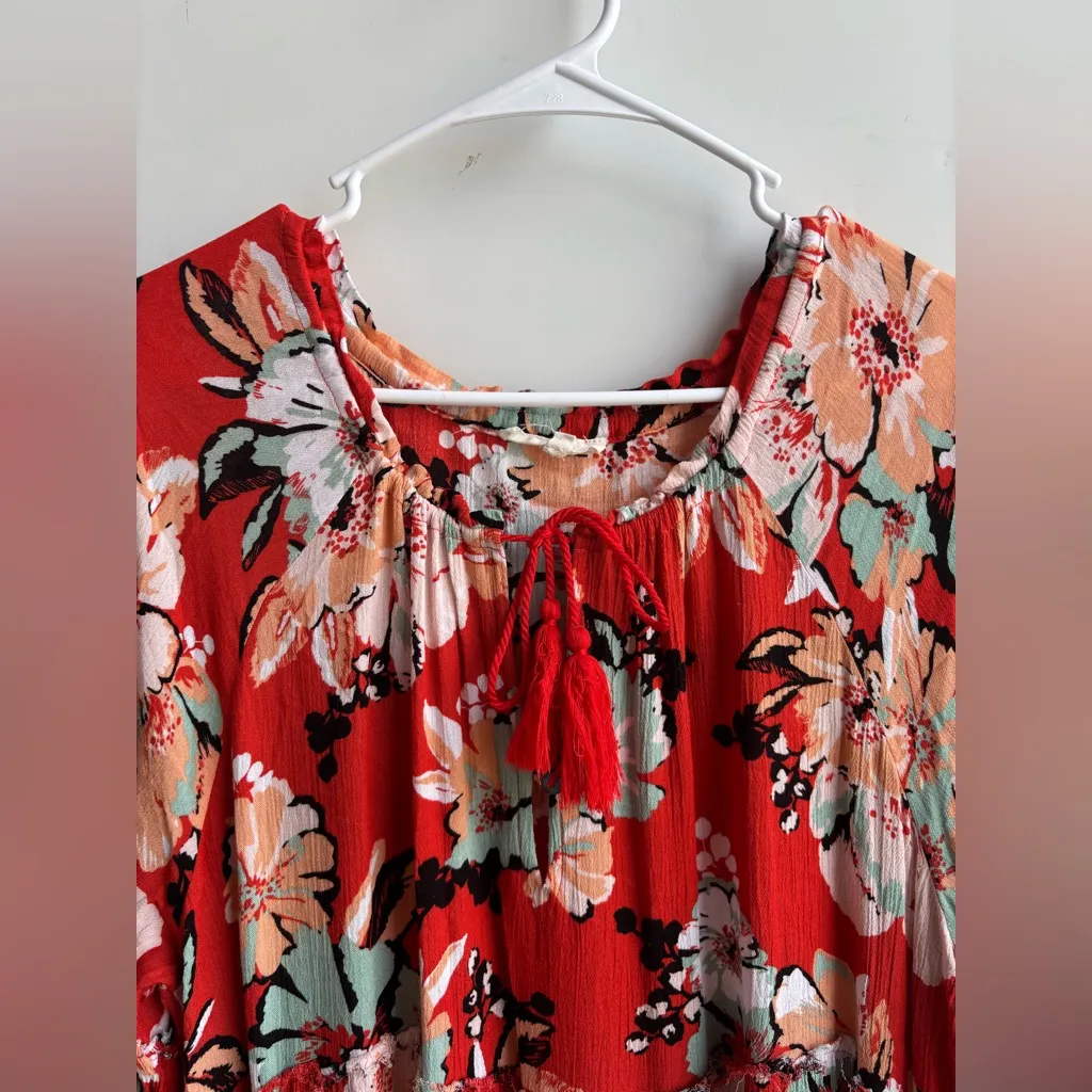 Easel Women’s Floral Boho Smock Dress - Image 3