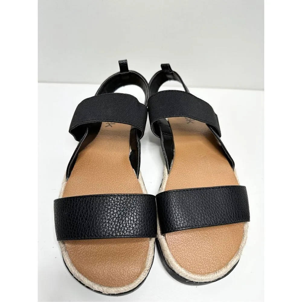 Nordstrom Sandals Womens Size 5 Black Open Toe Espadrilles - Image 7