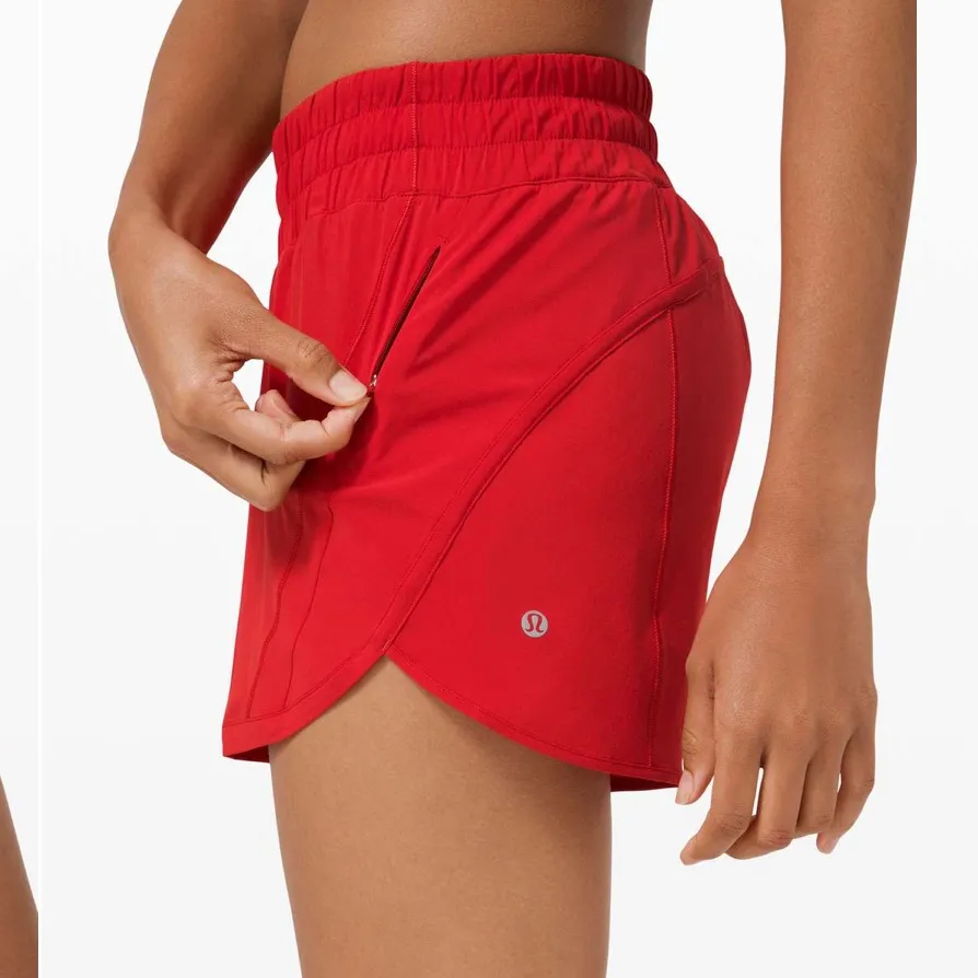 Lululemon Track That Short 5” in Dark Red size 4 - Image 3