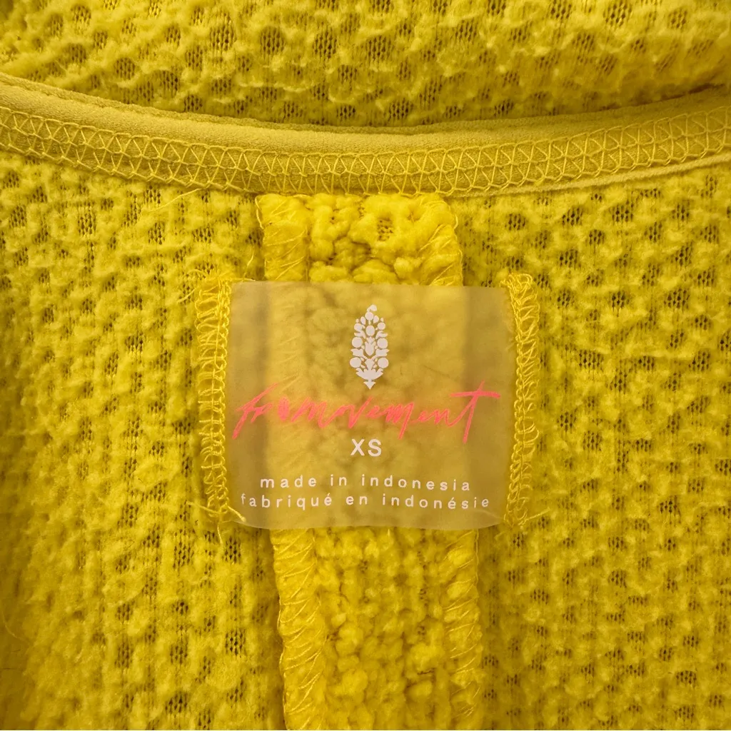 Free People Movement Ziggy Up Fleece Yellow Size XS - Image 13