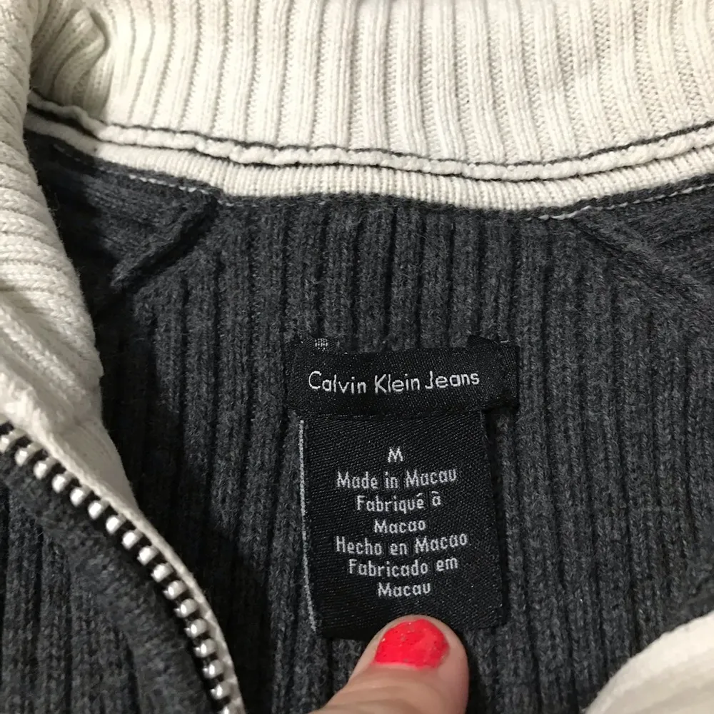 🌿Calvin Klein Jeans Grey Cotton Sweater; Medium Gray - Image 3