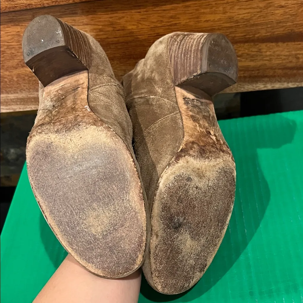 Isabel Marant Tan Suede Ankle Boots - Image 8