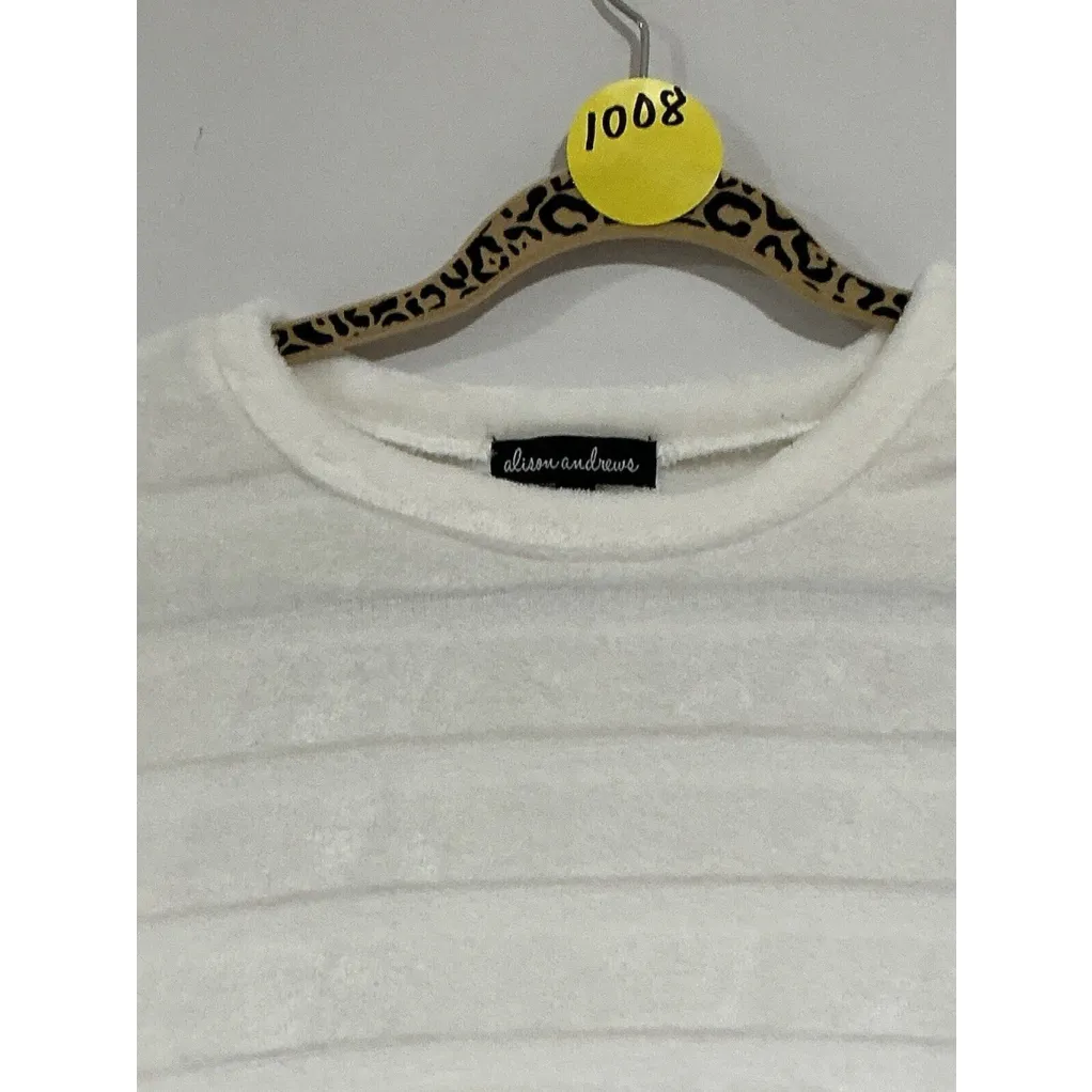 Woman’s Alison Andrews Size Medium Ivory Soft & Fluffy Pullover Sweater - Image 2