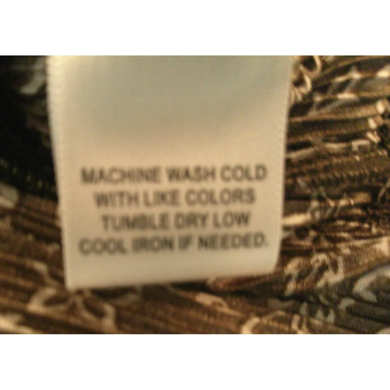 Vintage Investments Womens 2X Brown White Floral Top Blouse Long‎ Sleeve Cottage - Image 4