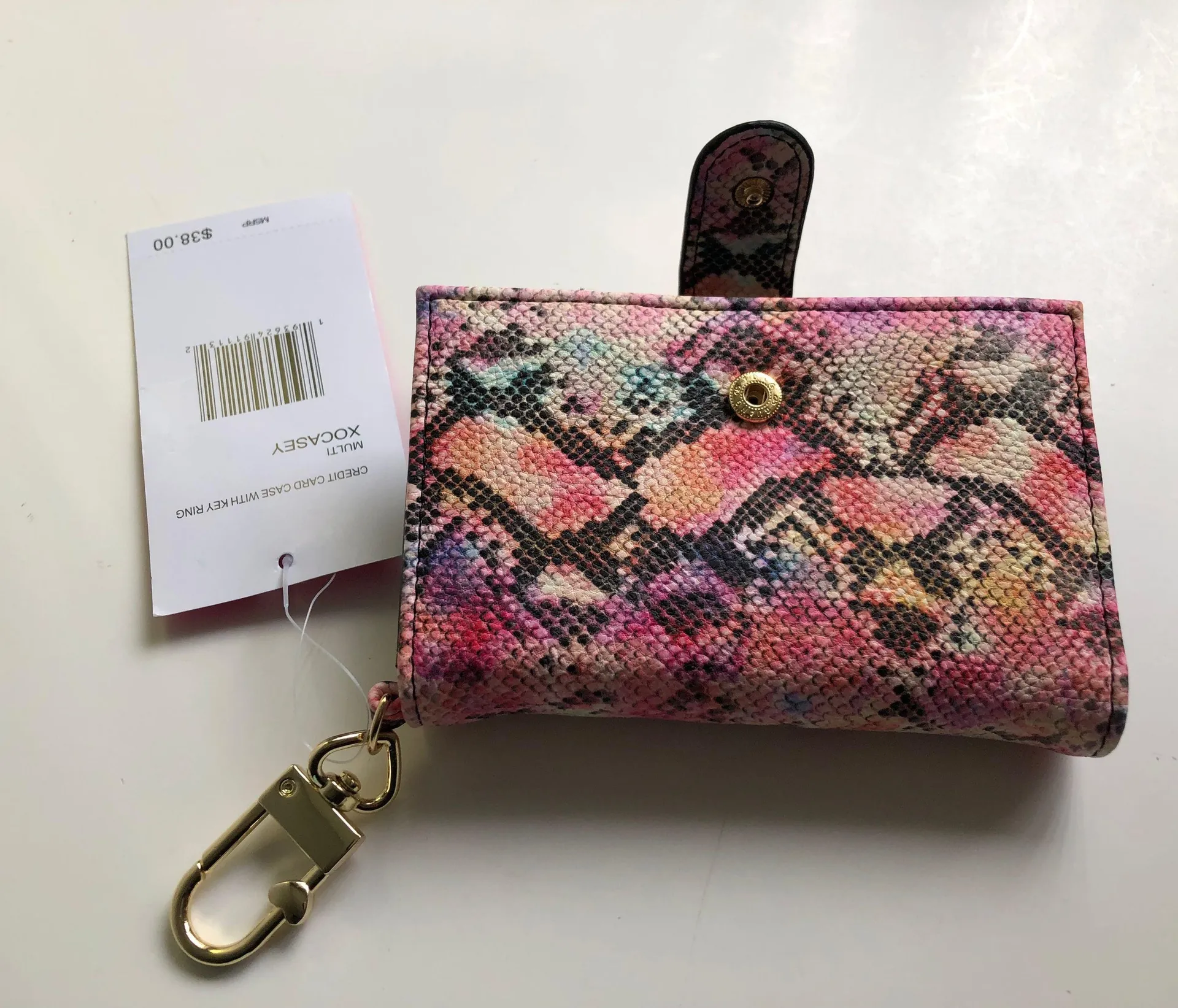 🆕Python snake Print Bifold Wallet With Keyclip - Image 2