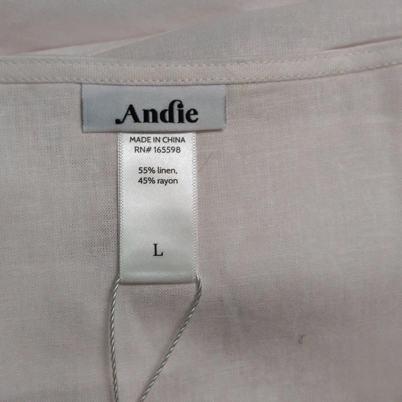 NWT Andie Wrap Dress Coconut (White) Flowy Sleeveless V Neck Self Tie Waist L - Image 5