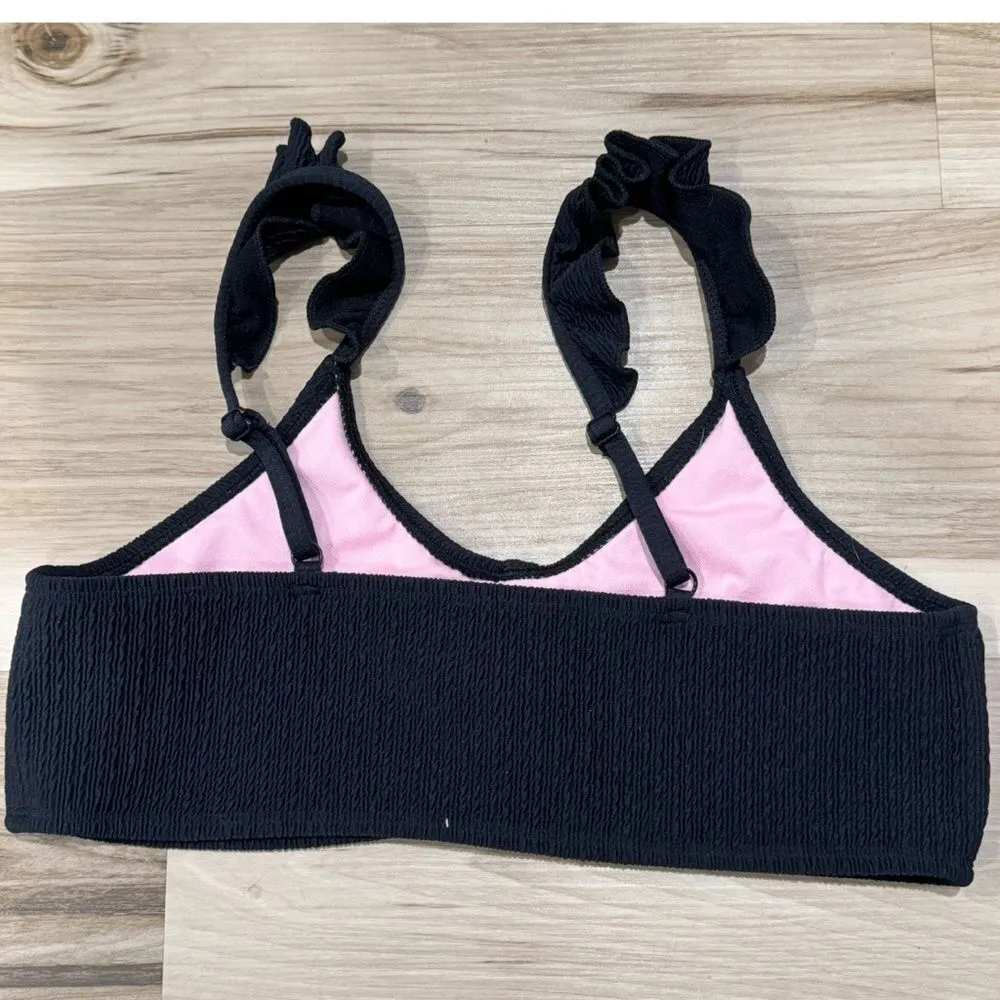 Hurley Black Ruffle Bikini Top Women’s XL - Image 2
