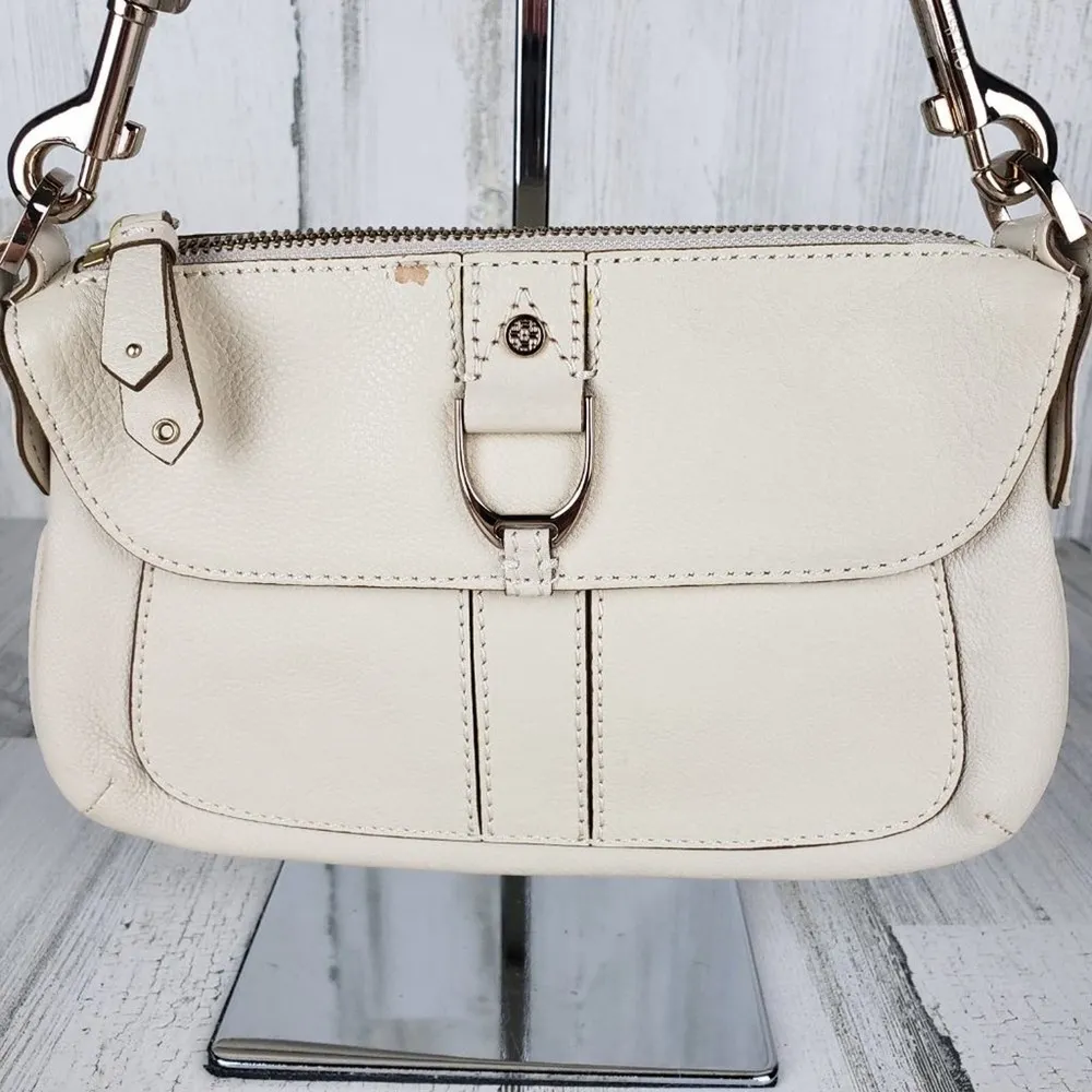 Cole Haan Small Leather Cream Handbag Women's Shoulder Purse - Image 2