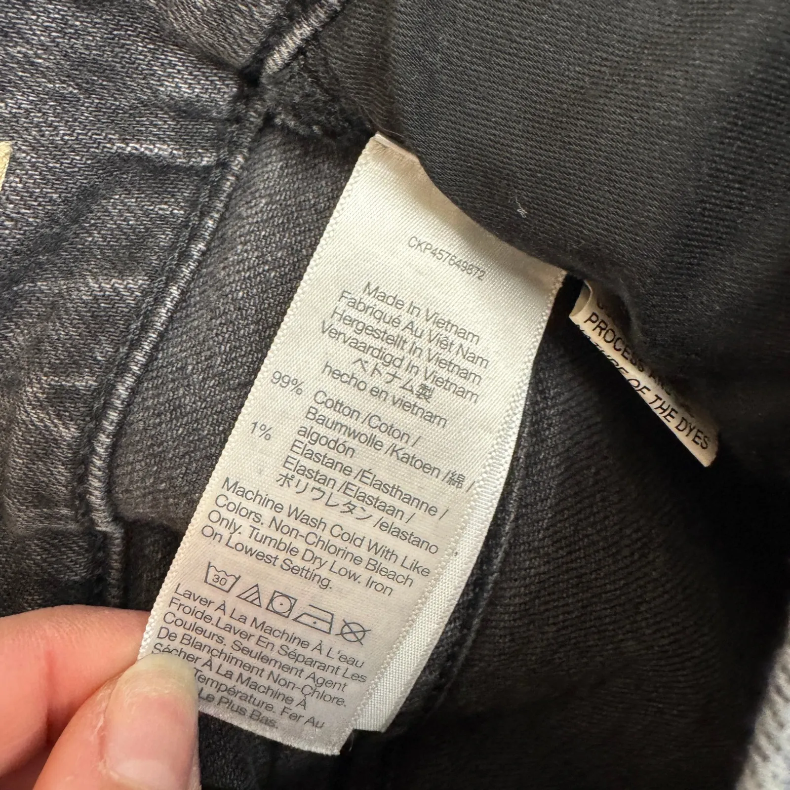 Madewell Jeans Womens Size 23P The Perfect Vintage Tapered Lunar Grey Wash Denim - Image 9