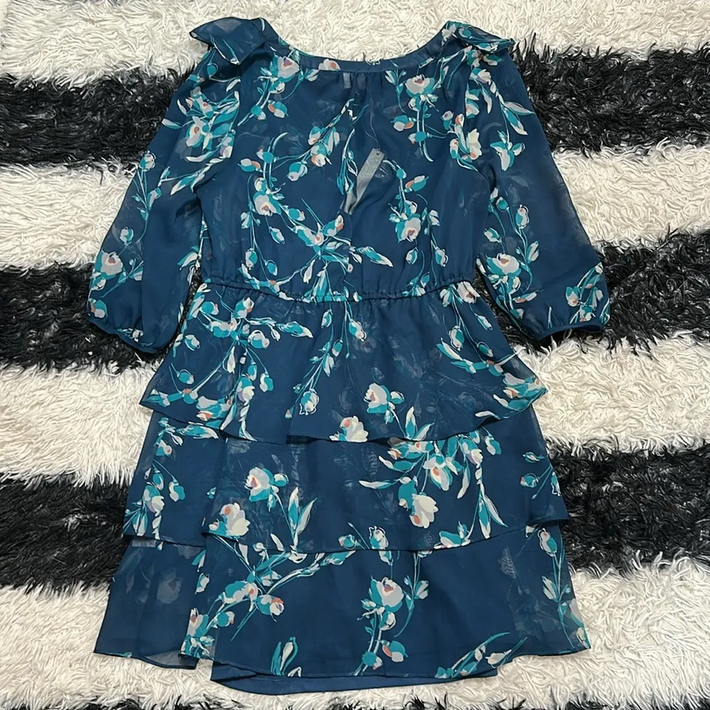 LC Lauren Conrad Pretty Pleats Layered Dress, Ballard Blue, Sz 10, NWT - Image 11