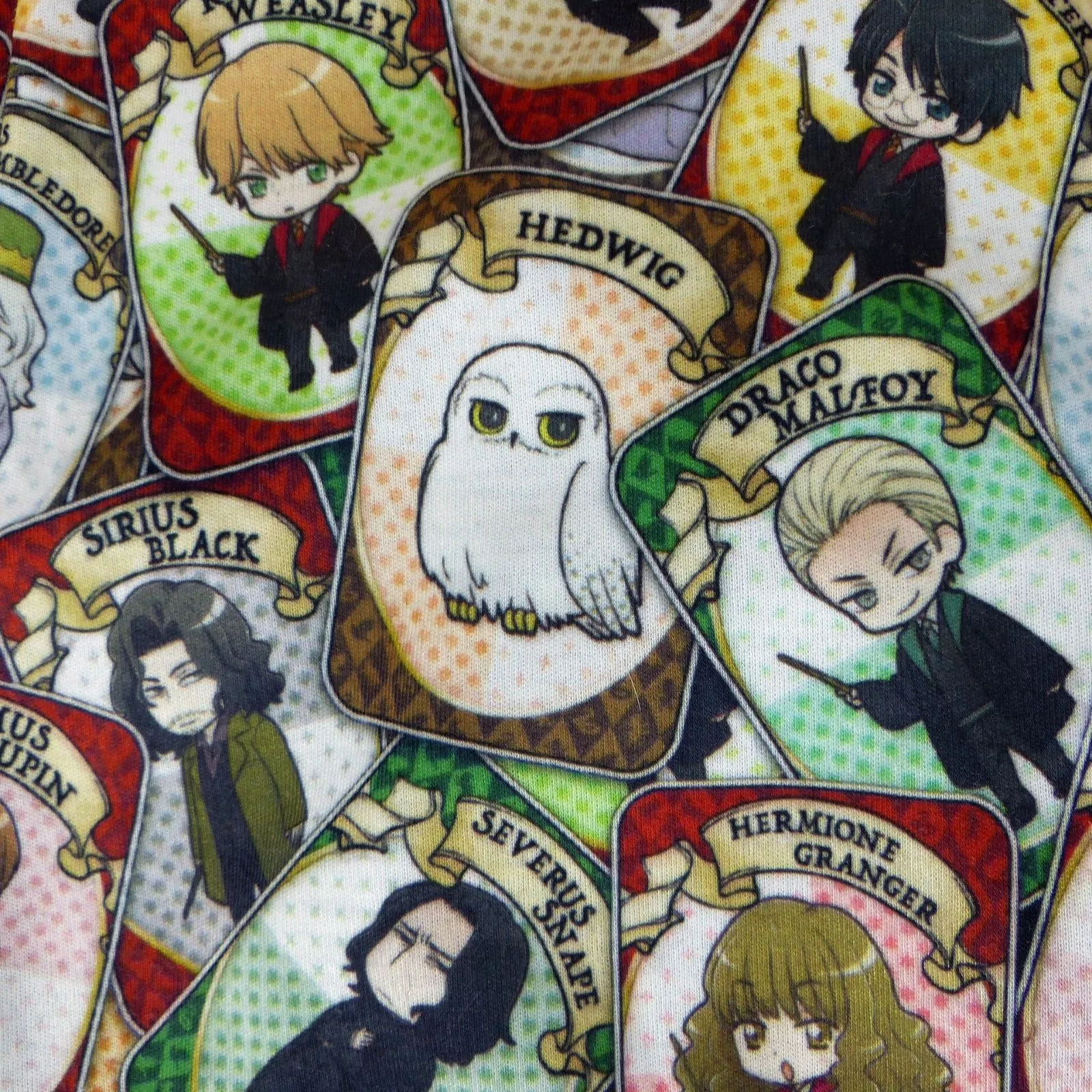 Harry Potter Chibi Card Hobo Bag Shoulder Tote Purse Black Multicolor 18x12 - Image 9