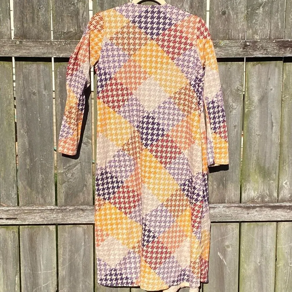 LuLaRoe Houndstooth Long Length Cardigan | S - Image 4