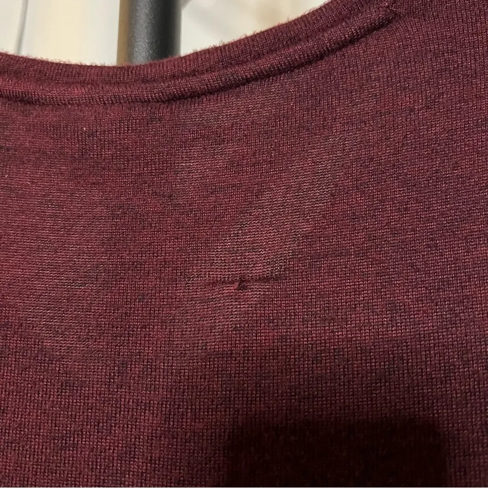 APT 9 Burgundy Red V Neck Oversized Sweater Small - Image 6