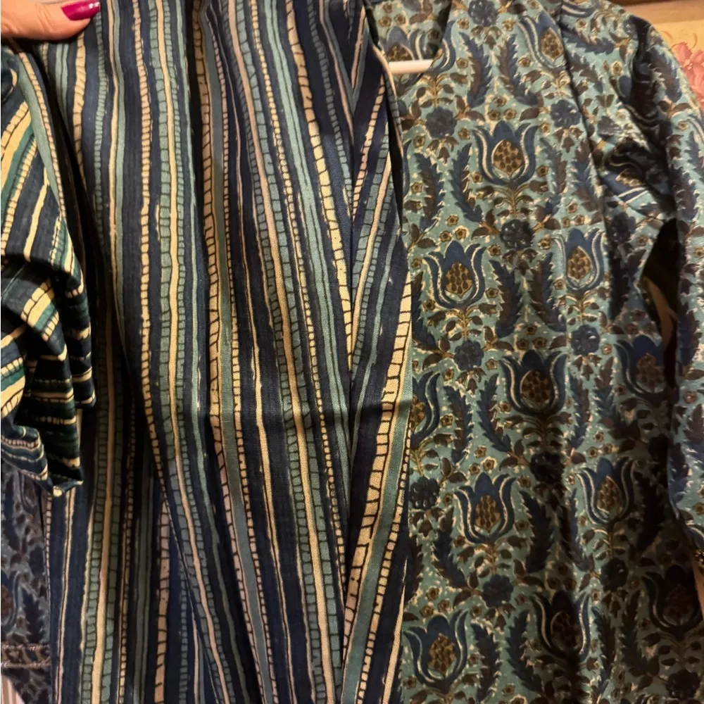 Kurta Pants With Dupatta and Shawl Green - Image 2