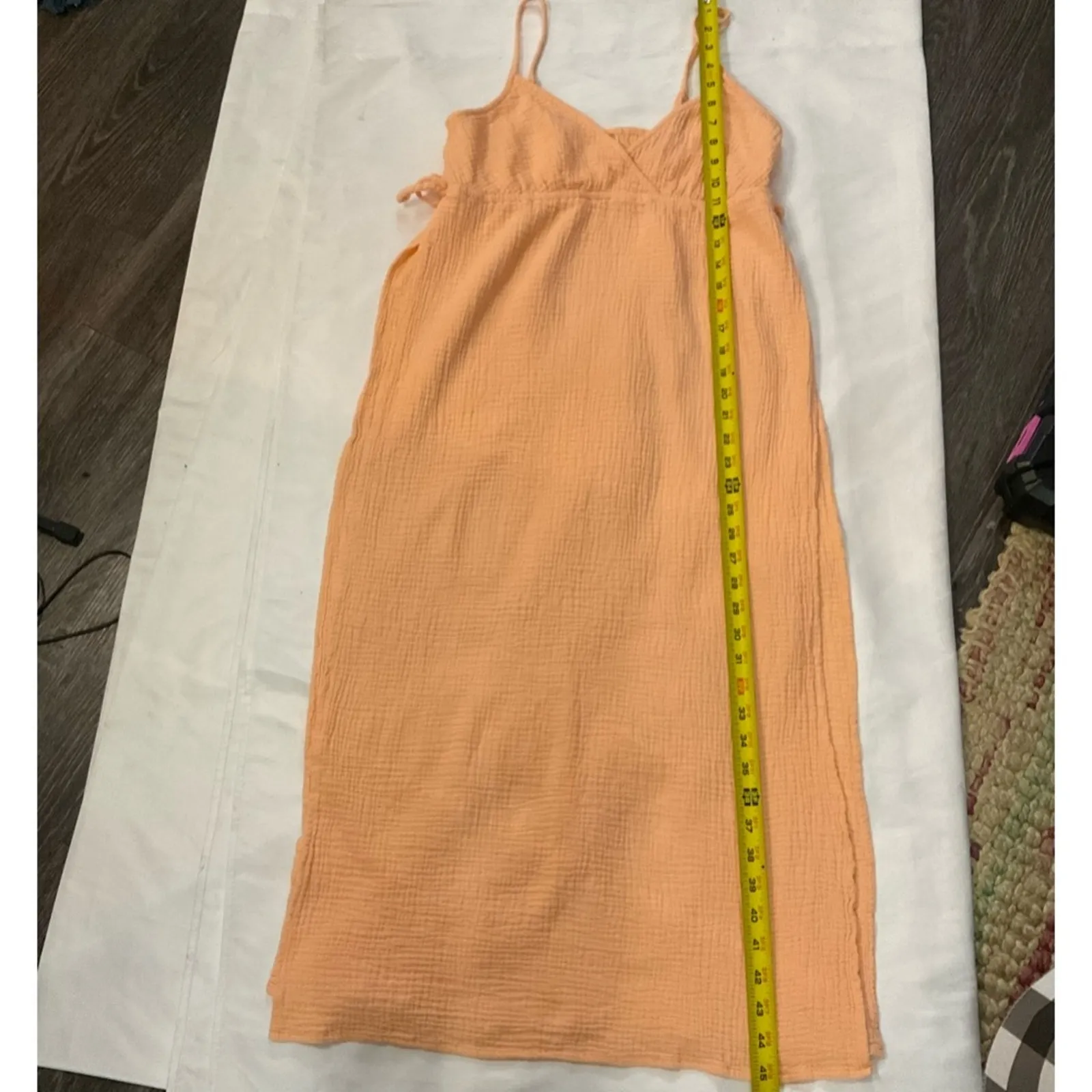 Xhilaration Peach Coverup M Resortwear Bohemian Swim Mermaid Vacation Beach - Image 7