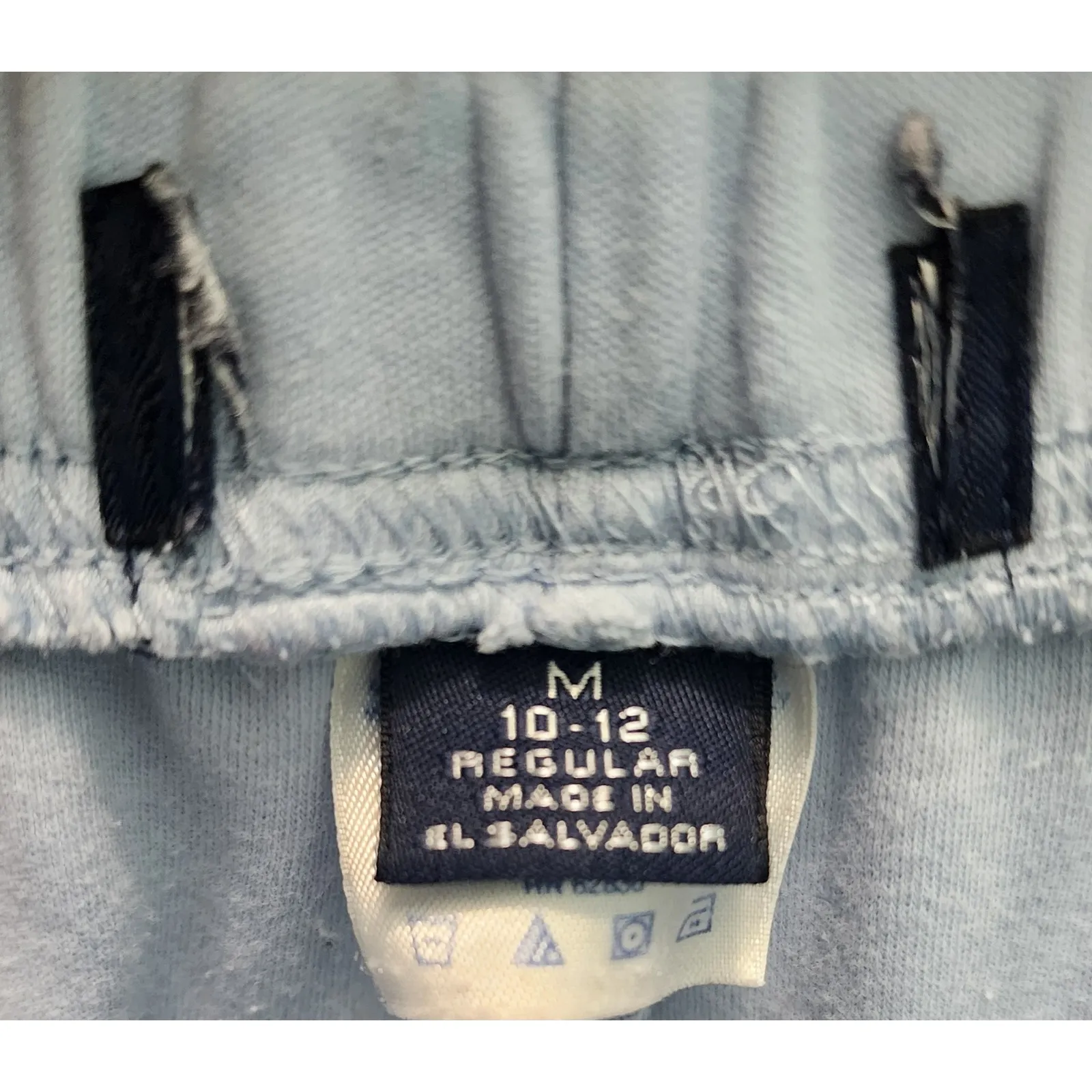 Lands End Light Blue Cotton Lounge Pants Size M 10 12 Elastic Waist Pockets - Image 5