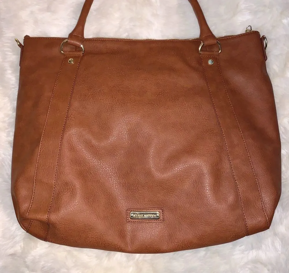 Steve Madden | Cognac Satchel / Large Tote - Image 2