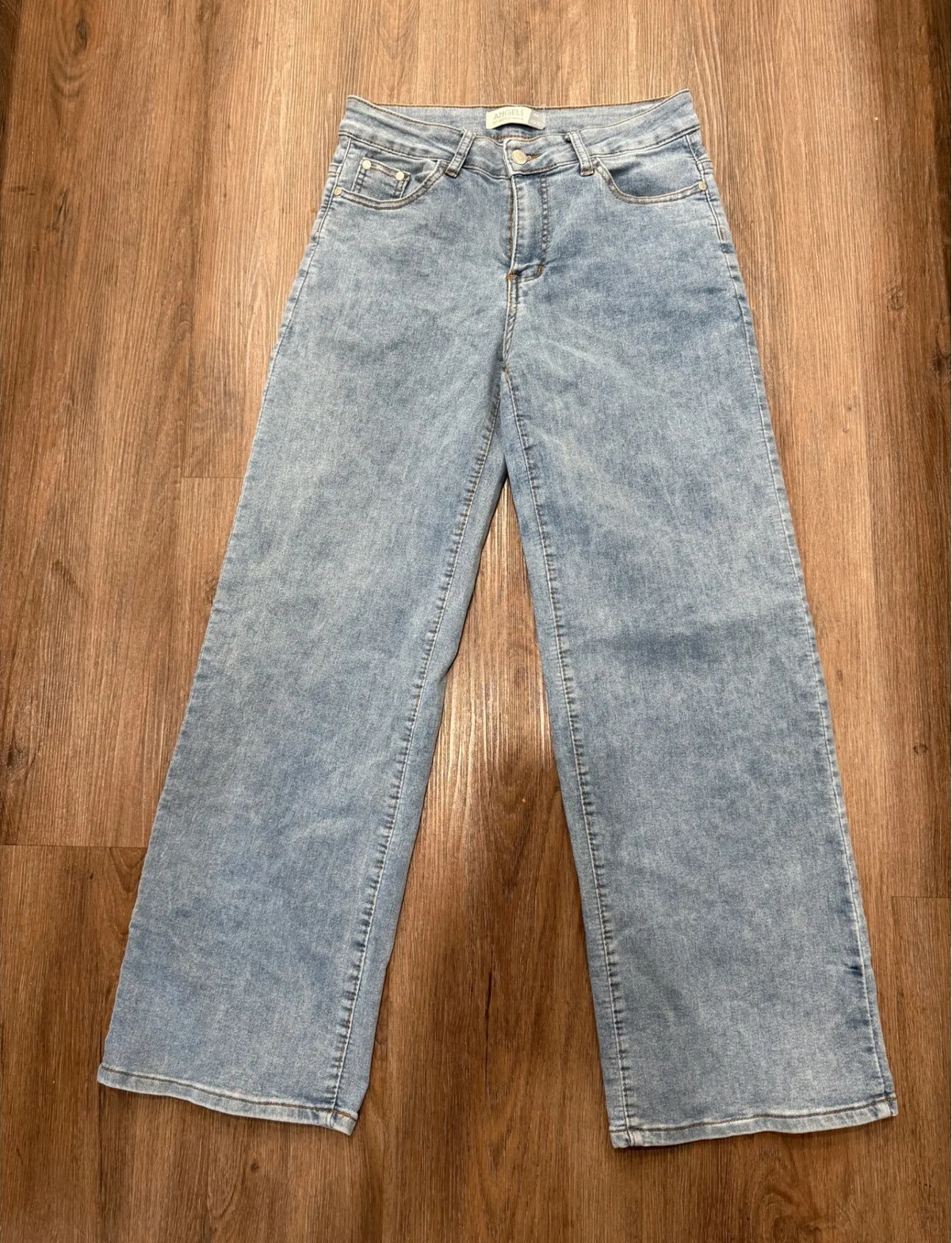 Angels Of Difference Jeans Size 10/30 Light Wash Wide Leg Denim Pants Blue - Image 1