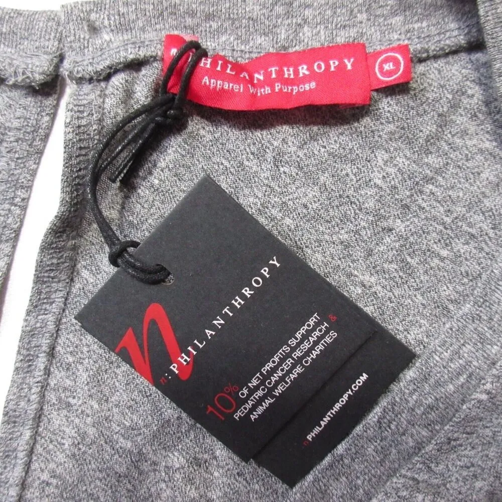 NWT n:PHILANTHROPY Flower Jumpsuit in Heather Gray V-neck Jogger XL $178 - Image 8