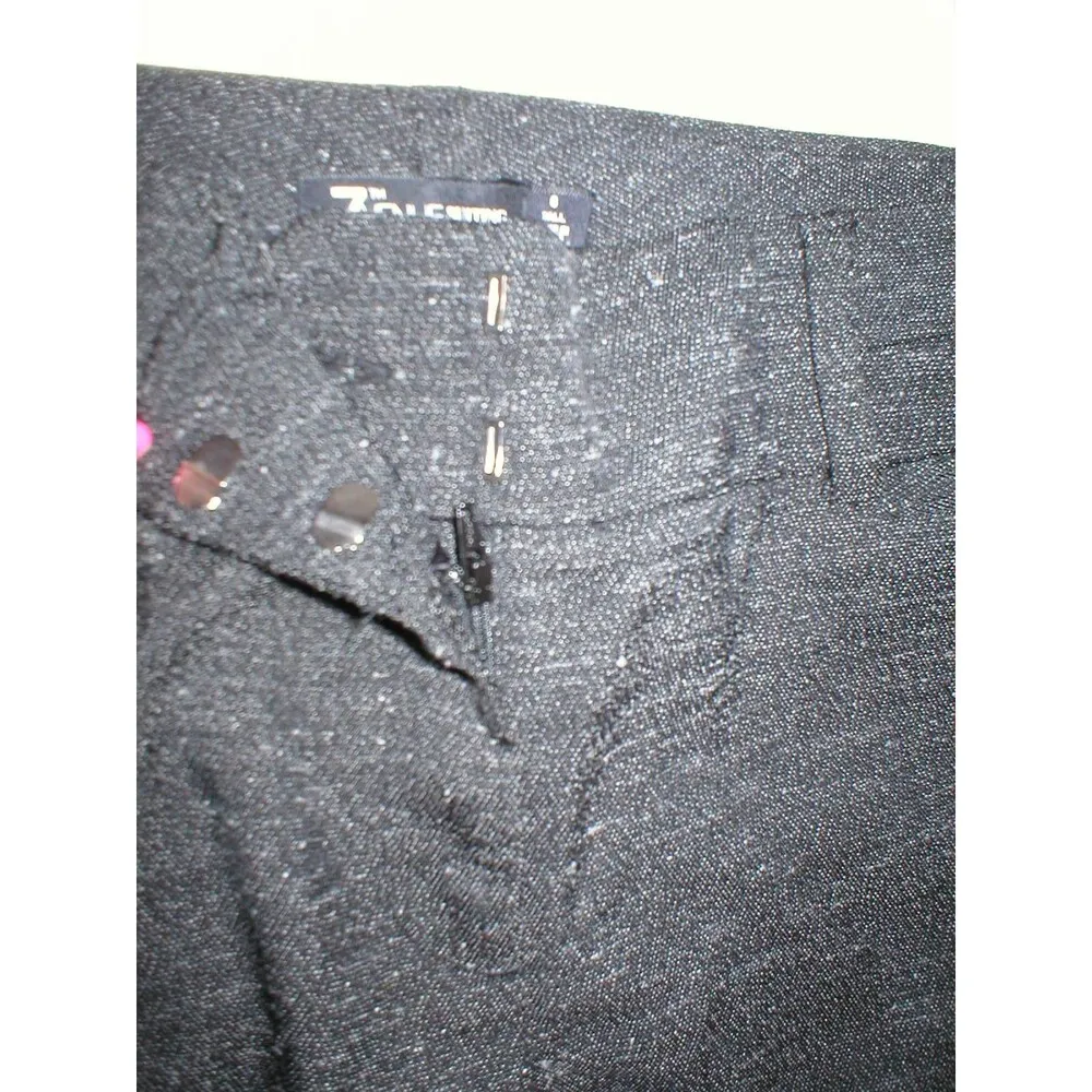 New York & Company 7th Avenue Suit Pants Office Work 6 Womens Tall Black White - Image 5