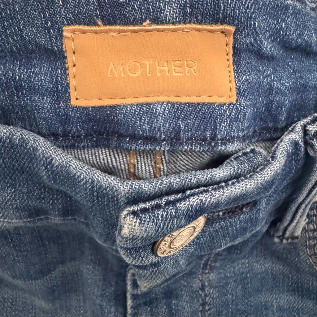 MOTHER Looker Ankle Fray Jeans In Birds Of Paradise Size 25 Blue - Image 6