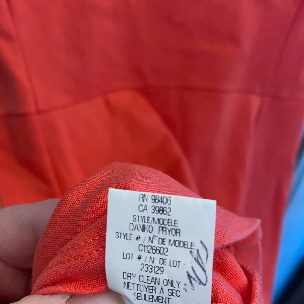 Theory Daniko Pryor Mini Dress Coral Sz S Stretchy Sleeveless Ponte Tank - Image 8