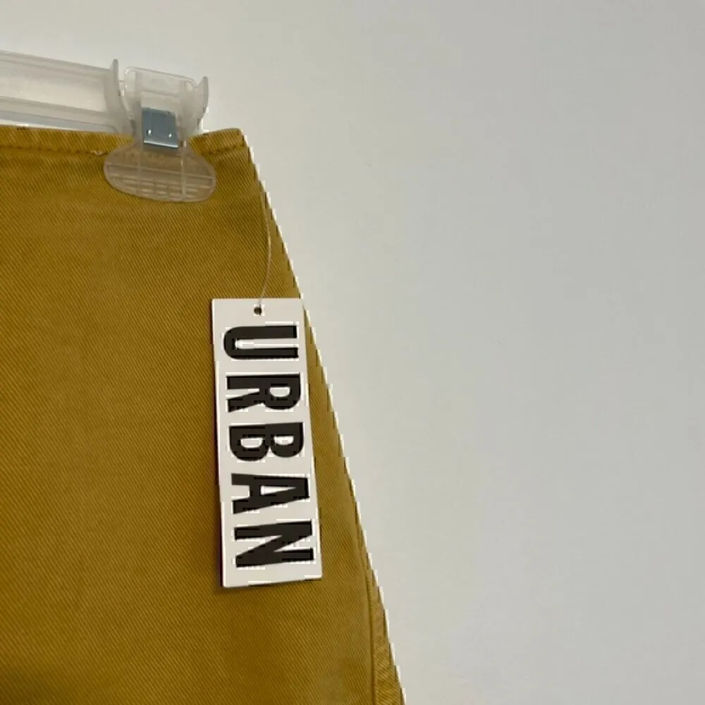 NEW NWT BDG URBAN OUTFITTERS Sara Twill High Waisted Mini Skirt Mustard Yellow S - Image 5