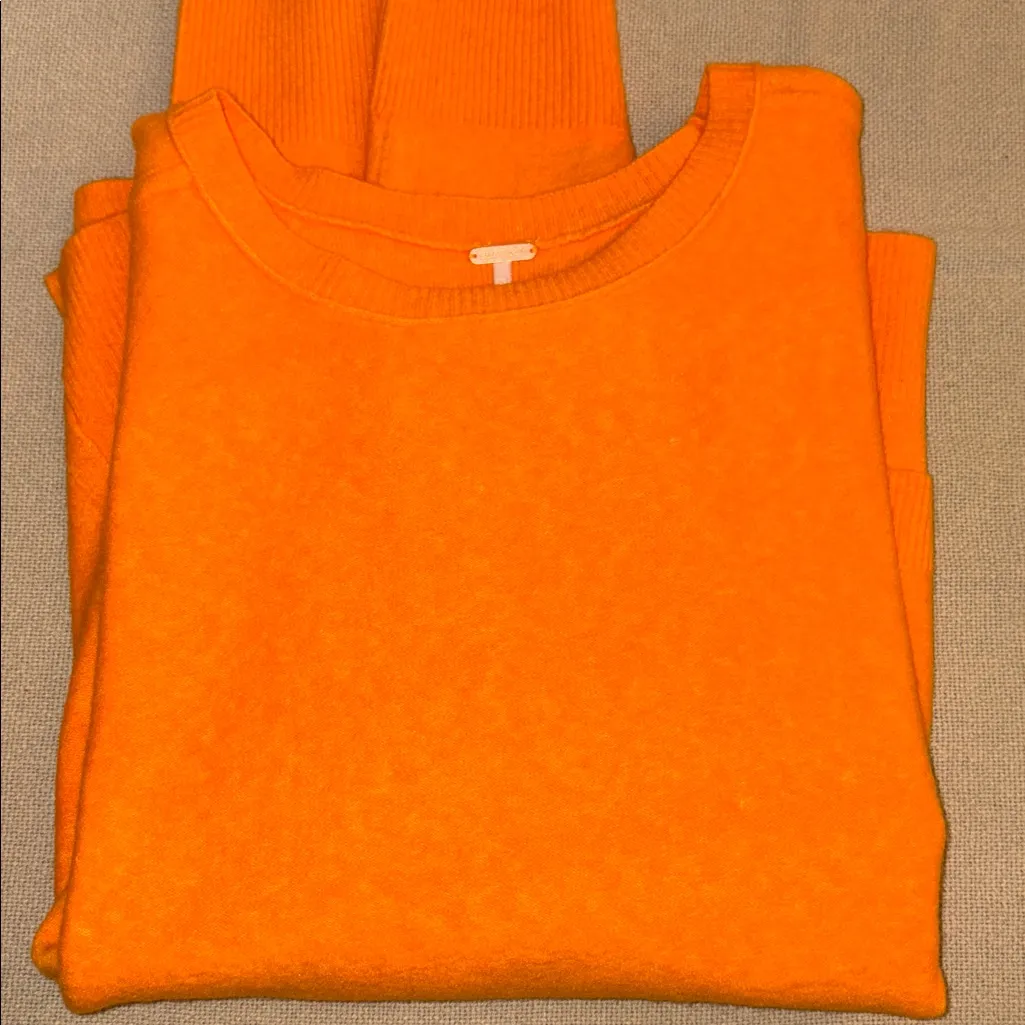 Free People Luna Pullover Marigold Sweater EUC - size Large - Image 8