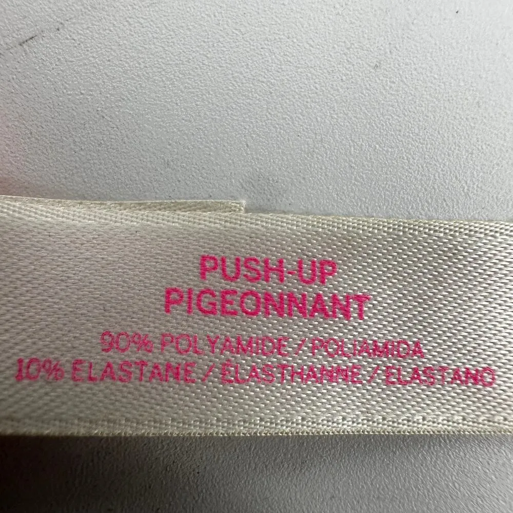 Victoria's Secret PINK Wear Everywhere Bra Leopard Lace Push Up Pink 32C - Image 4