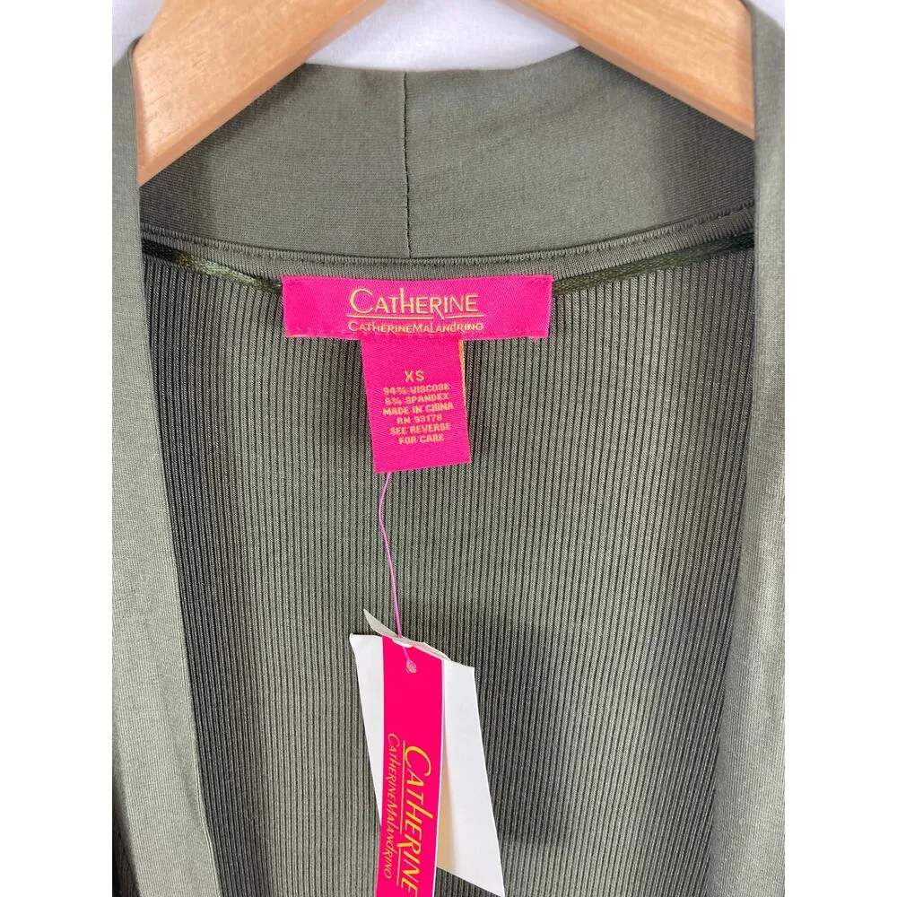 NWT Catherine MaLandrino Ribbed Longline Cardigan sweater XS - Image 3