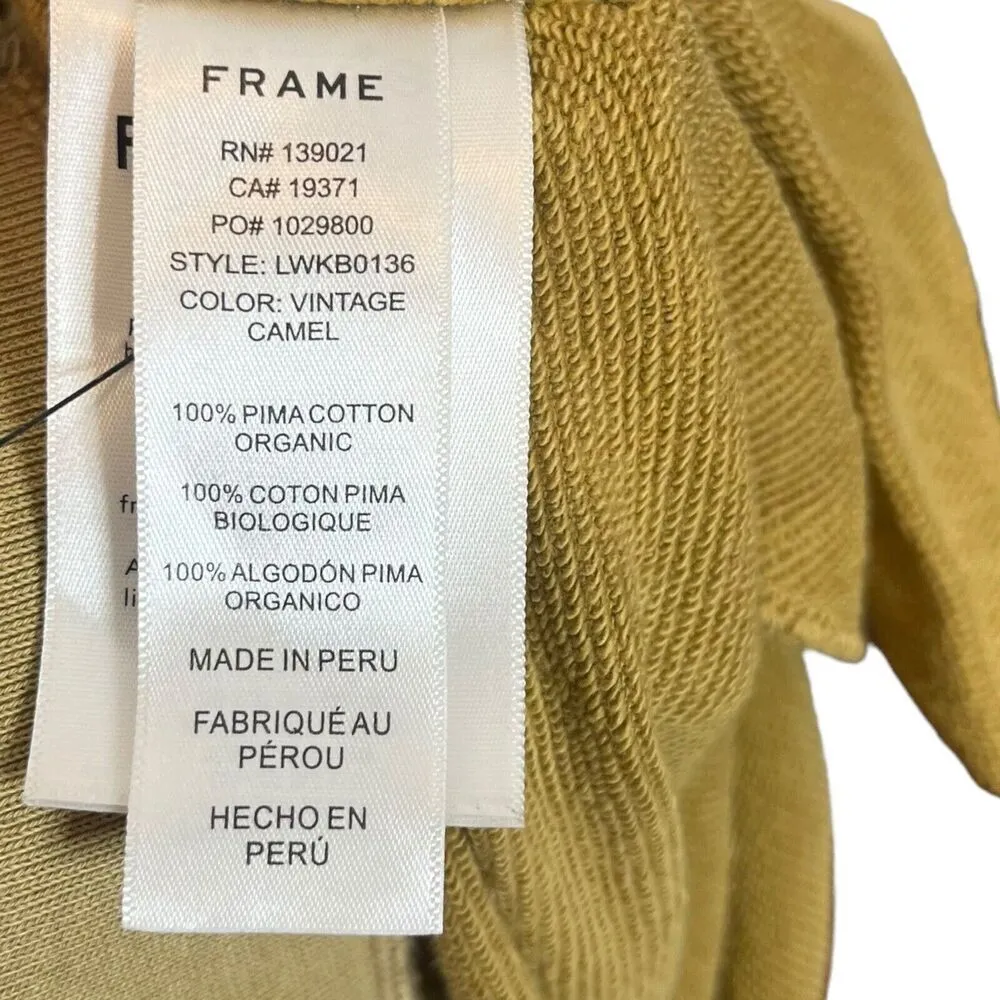 FRAME Easy Sweat Jogger Pants Vintage Camel Women’s Size Medium Organic Cotton - Image 11