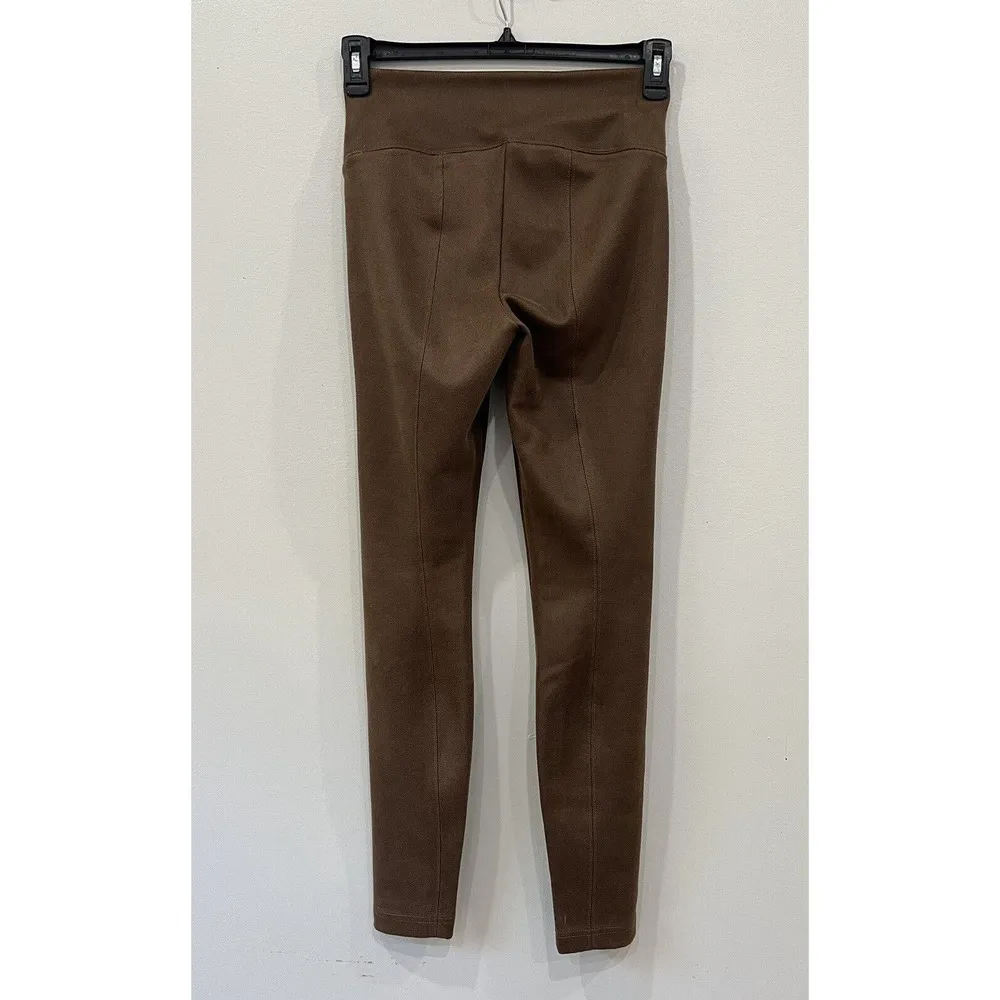 White House Black Market Ultra Suede Runway Legging Womens‎ Sz 2 Grid Foil Brown - Image 3