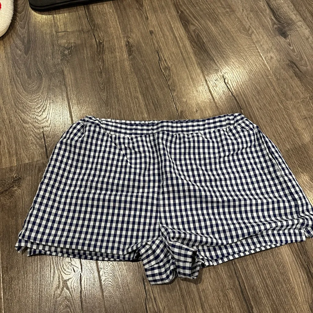 Grey Bandit Navy Gingham Shorts - Image 2