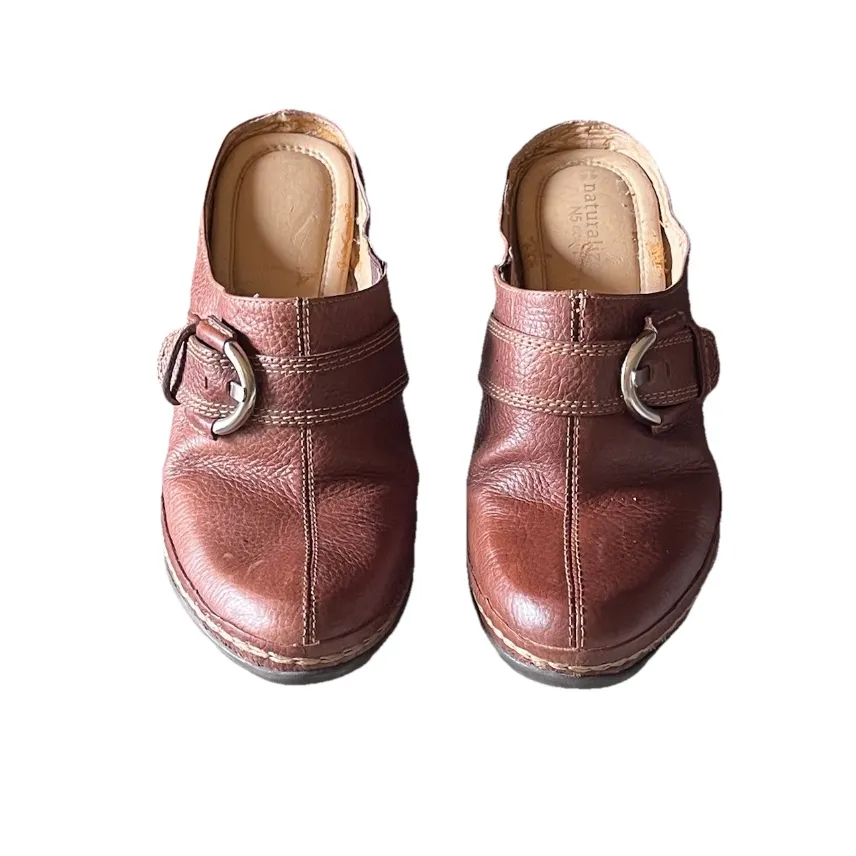 Naturalizer Women's Drifter Mules Brown Leather 8 M Forest Fairy Boho Hippie - Image 3