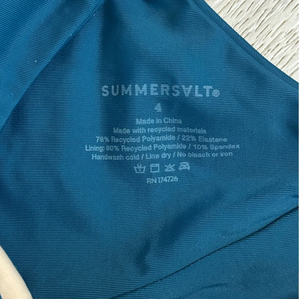 Summersalt One-Shoulder Teal Swimsuit size 4 - Image 2