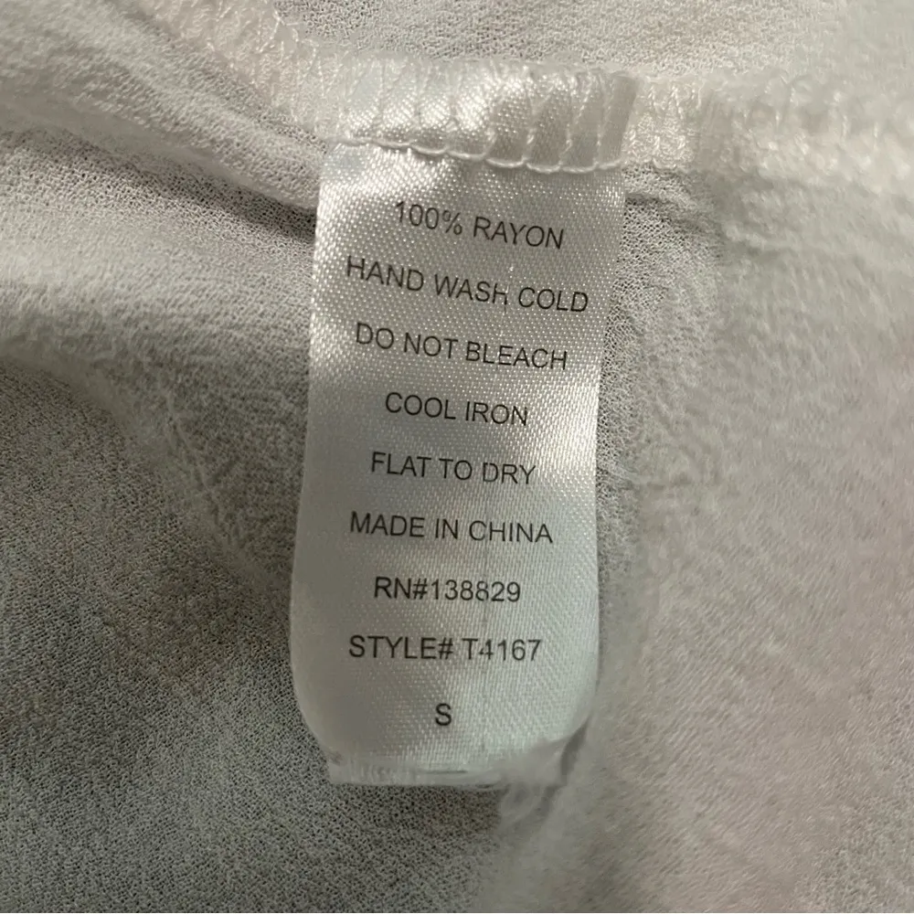 Peach Royal White Lace Detail Top - Image 9