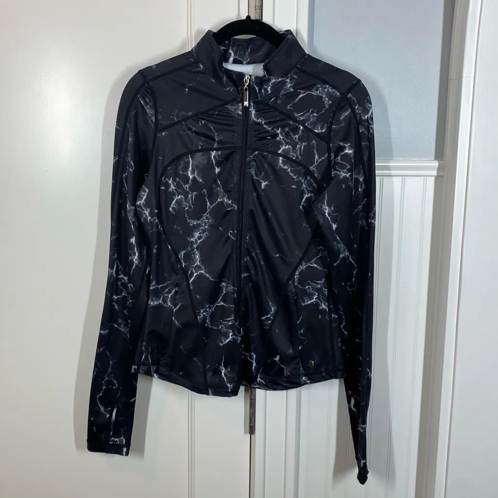 Buffbunny‎ limitless black marble black fitted jacket women’s size small - Image 2