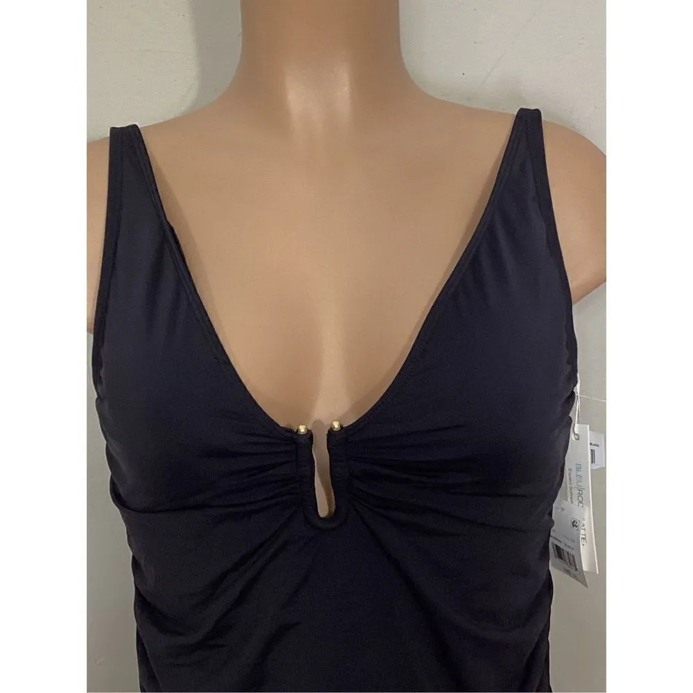 New. Bleu Rod Beattie black tankini top. Size 10. Retails $129 - Image 6