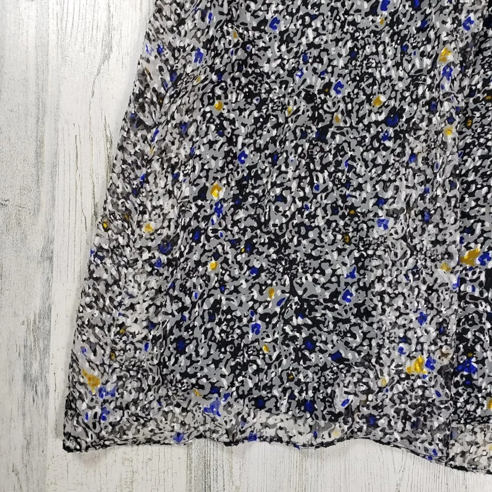 NWT Reiss Charlotte Black & White Burnout Ditsy Print Mini Dress Women's Size 2 - Image 2