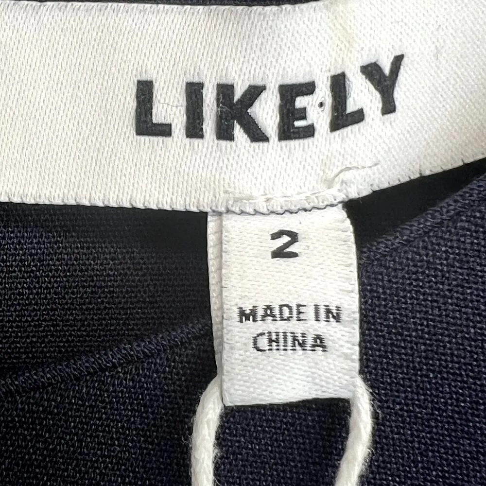 LIKELY Valentina Mini Dress Blue Size 2 Long Sleeve Flare Sleeve Ruffle A-Line - Image 2